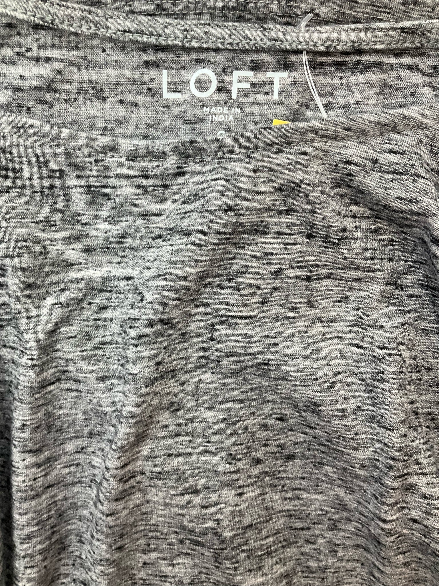 Loft gray heathered pre-owned ladies top in size small, featuring a casual boho relaxed fit style.