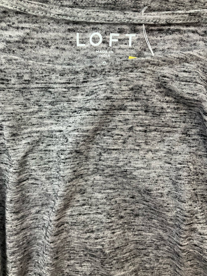 Loft gray heathered pre-owned ladies top in size small, featuring a casual boho relaxed fit style.