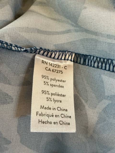 Rip Skirt Blue Floral Pre-Owned Ladies Dress - Size Medium - Margaret’s Fine Consignment