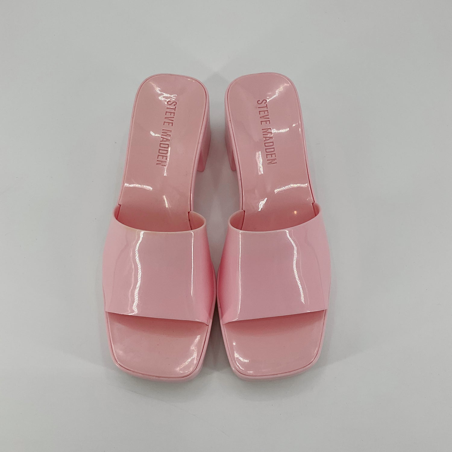 Steve Madden Pink Chunky Molded Platform Slide Sandals | Size 8