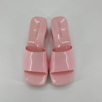 Steve Madden Pink Chunky Molded Platform Slide Sandals | Size 8