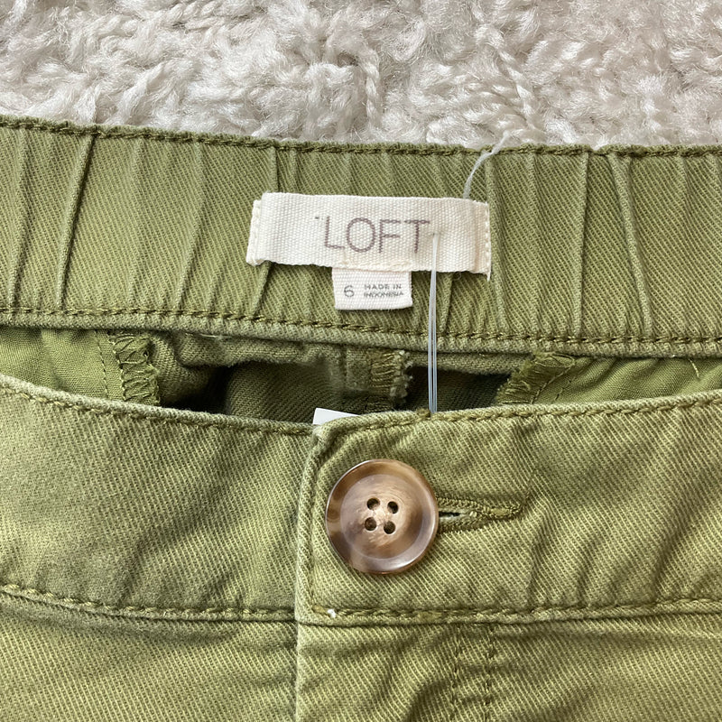 Loft Olive Solid Pre-Owned Ladies Shorts- Size 6 - Margaret’s Fine Consignment