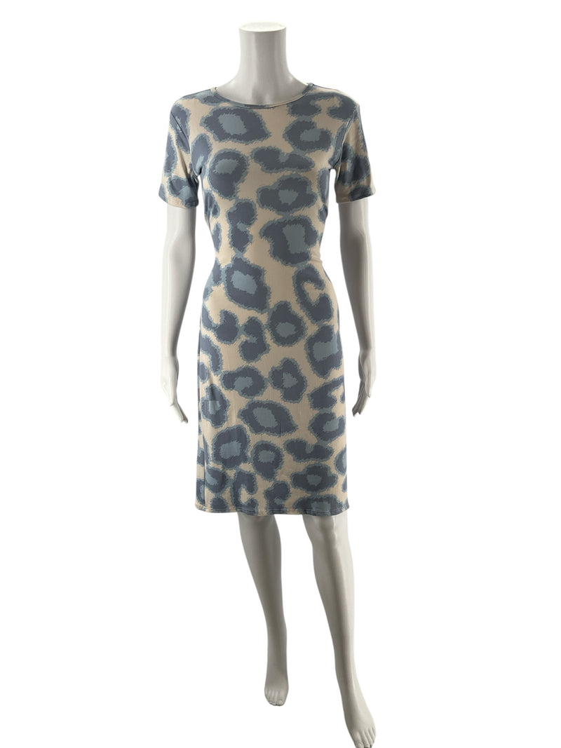 Edwards Blue/White Print Pre-Owned Ladies New With Tags Dress - Size Small