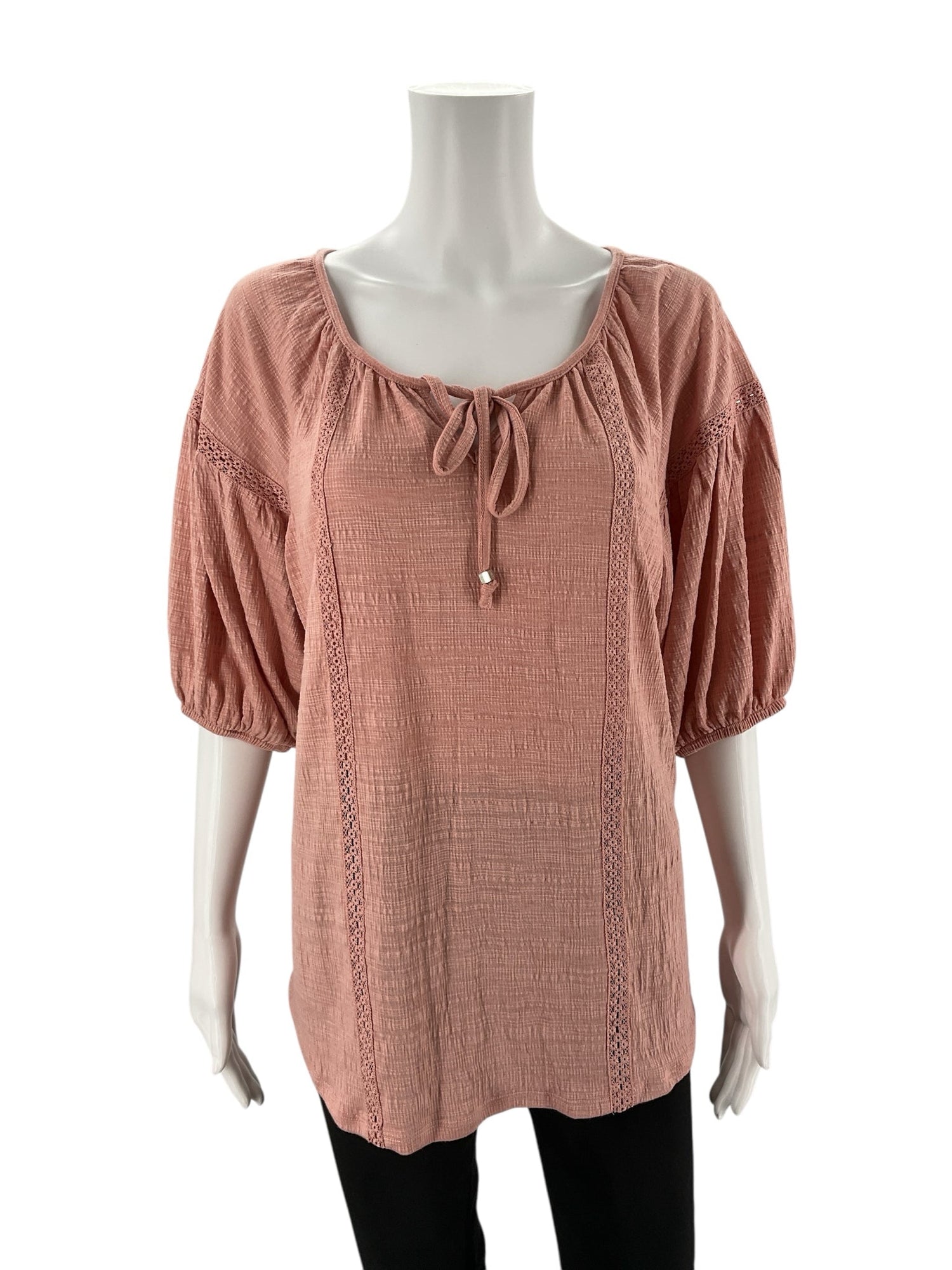 Adrienne Vittadin Pink Solid Pre-Owned Ladies Top - Size Large - Margaret’s Fine Consignment