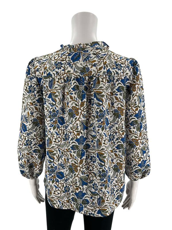 Loft White/Multi Floral Pre-Owned Ladies Top - Size XS - Margaret’s Fine Consignment