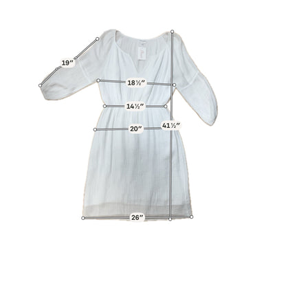 Félicité White Textured Cotton Gauze Midi Dress Size 4 - ONLINE ONLY