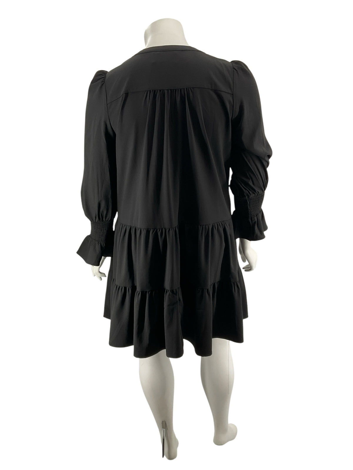 Pomander Place Finley Tiered Babydoll Dress Black XXL