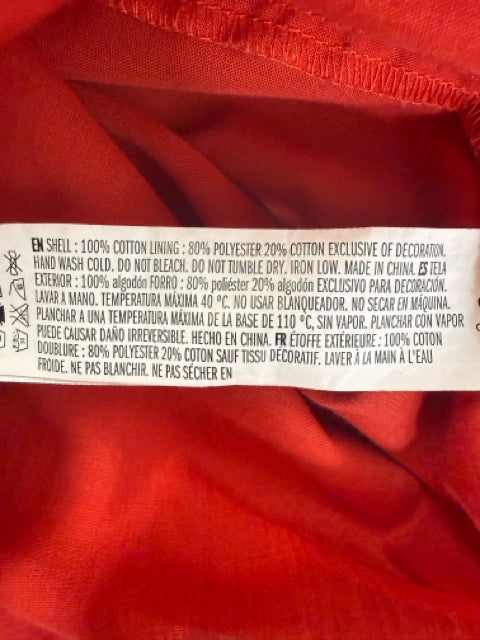 La Ven Red Ruffle Sleeve Sheath Dress Size Small