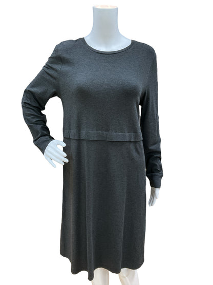 Eileen Fisher Size M Charcoal Heathered Dress