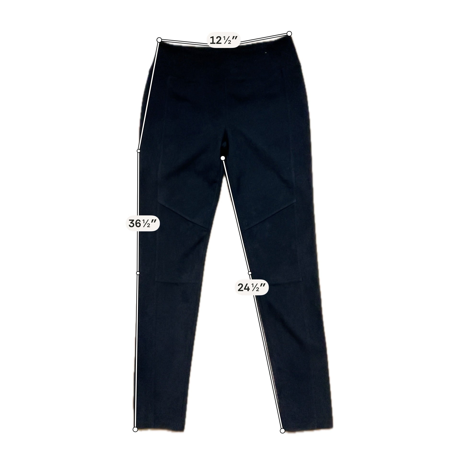 Vylette Black Pant High Rise Faux Pocket Pull-On Skinny Pants Black Size Medium - Size M