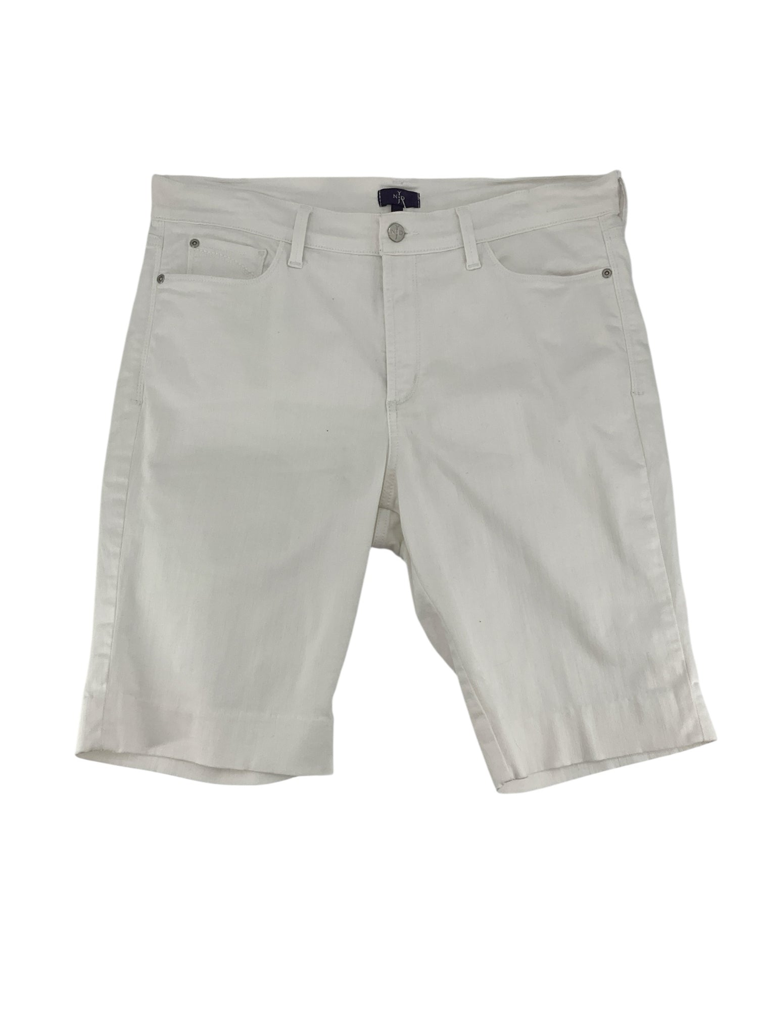 NYDJ White Stretch Denim Bermuda Shorts Size 14