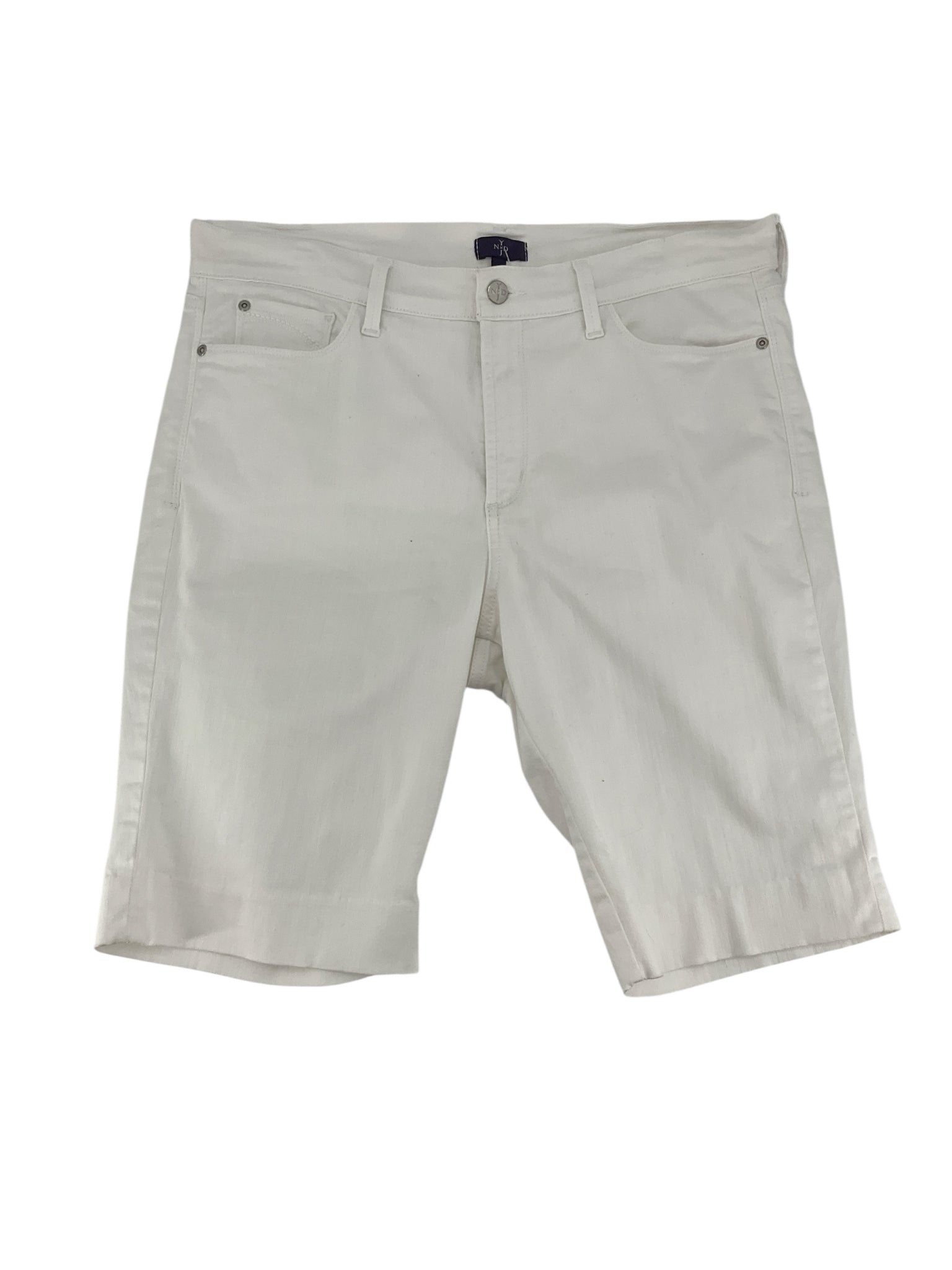 NYDJ White Stretch Denim Bermuda Shorts Size 14