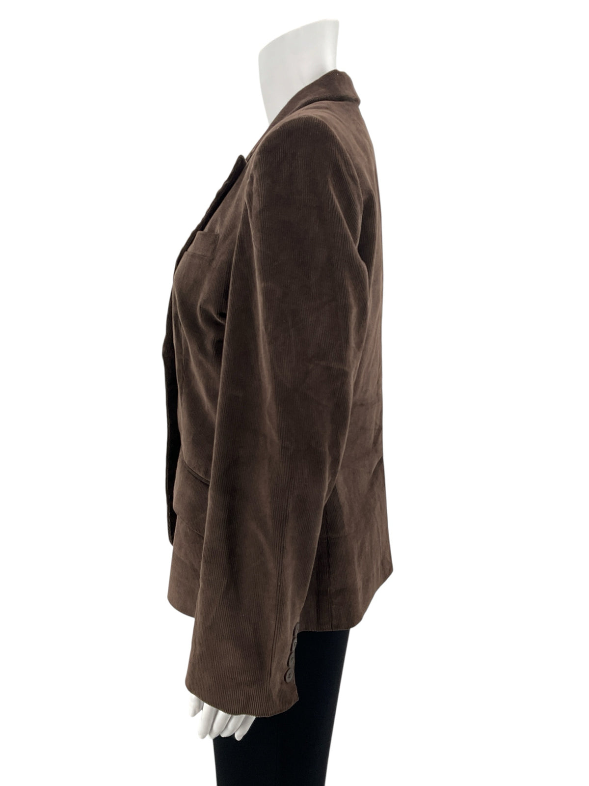 Rafaella Brown Stretch Corduroy Blazer Jacket Women&