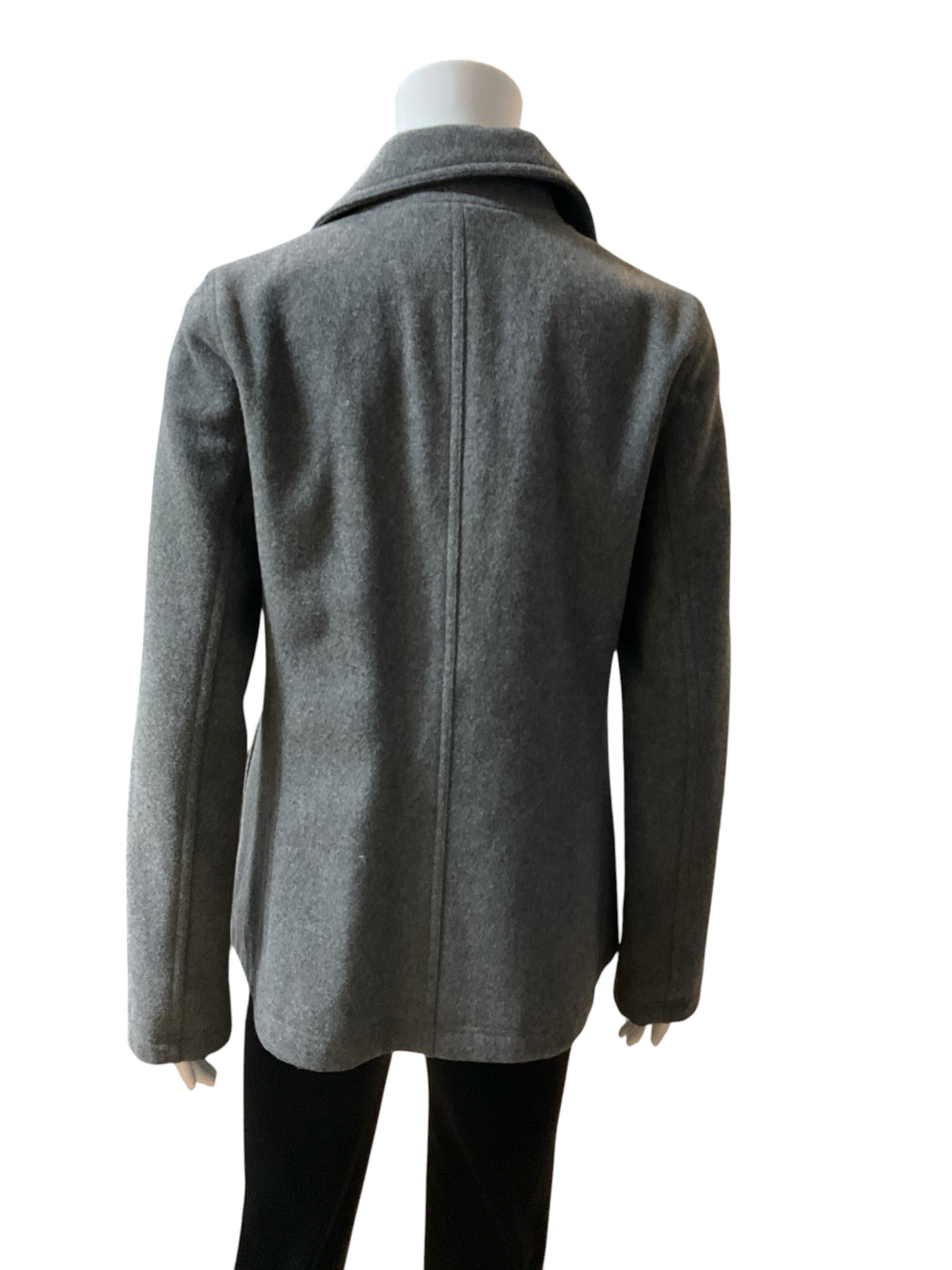 American Eagle Outfitters Gray Wool Blend Double Breasted Pea Coat | Size Small