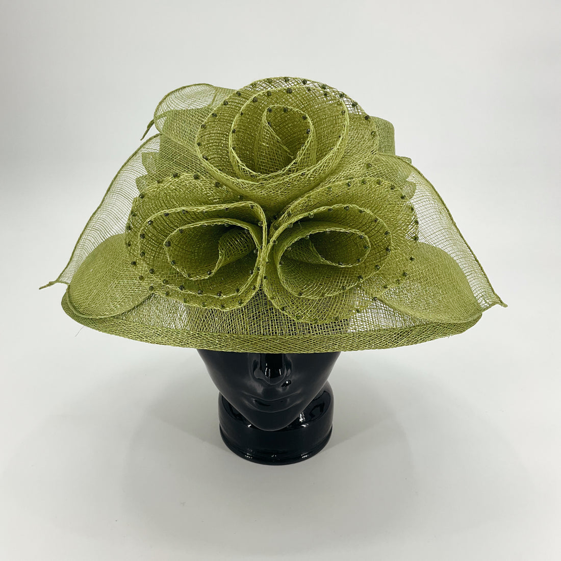 No Brand Green Flower Derby Hat