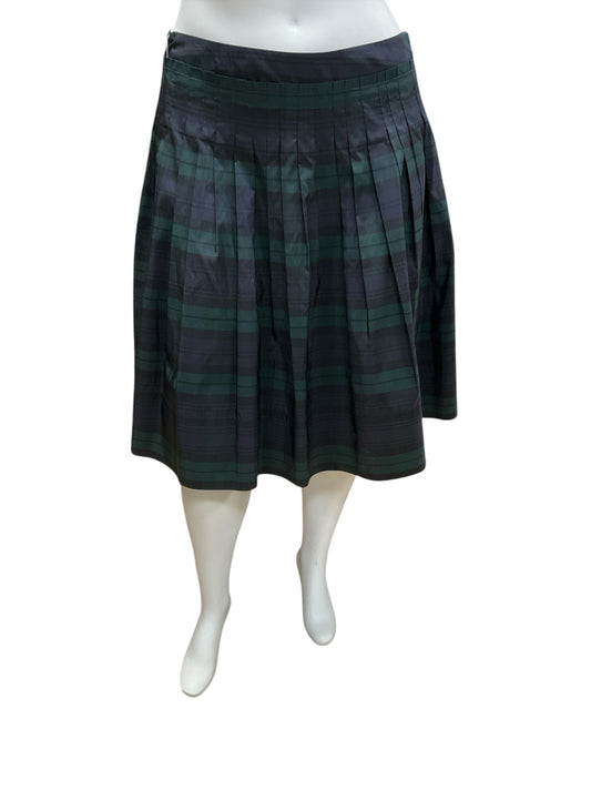 Talbots Size 16 navy/green Plaid Pre-Owned Skirt