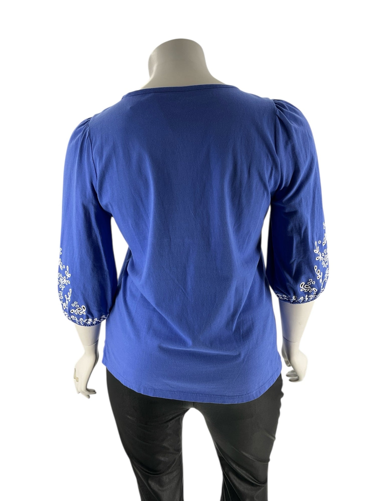 Talbots Blue Solid Pre-Owned Ladies Short Sleeve Top - Size 1X