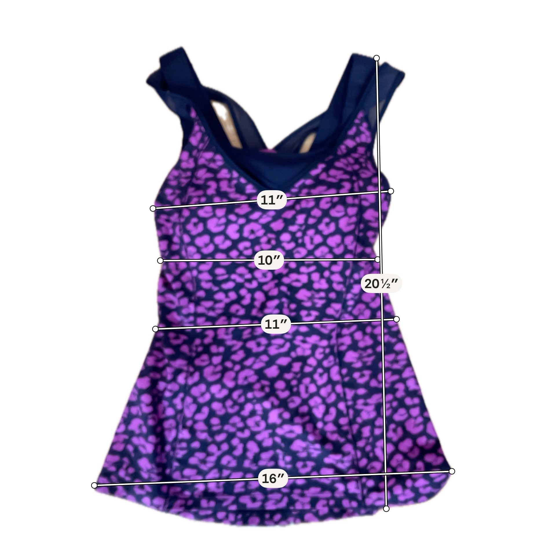 Lululemon All Sport Bra Tank Animal Swirl Print Black Fuchsia Size 6