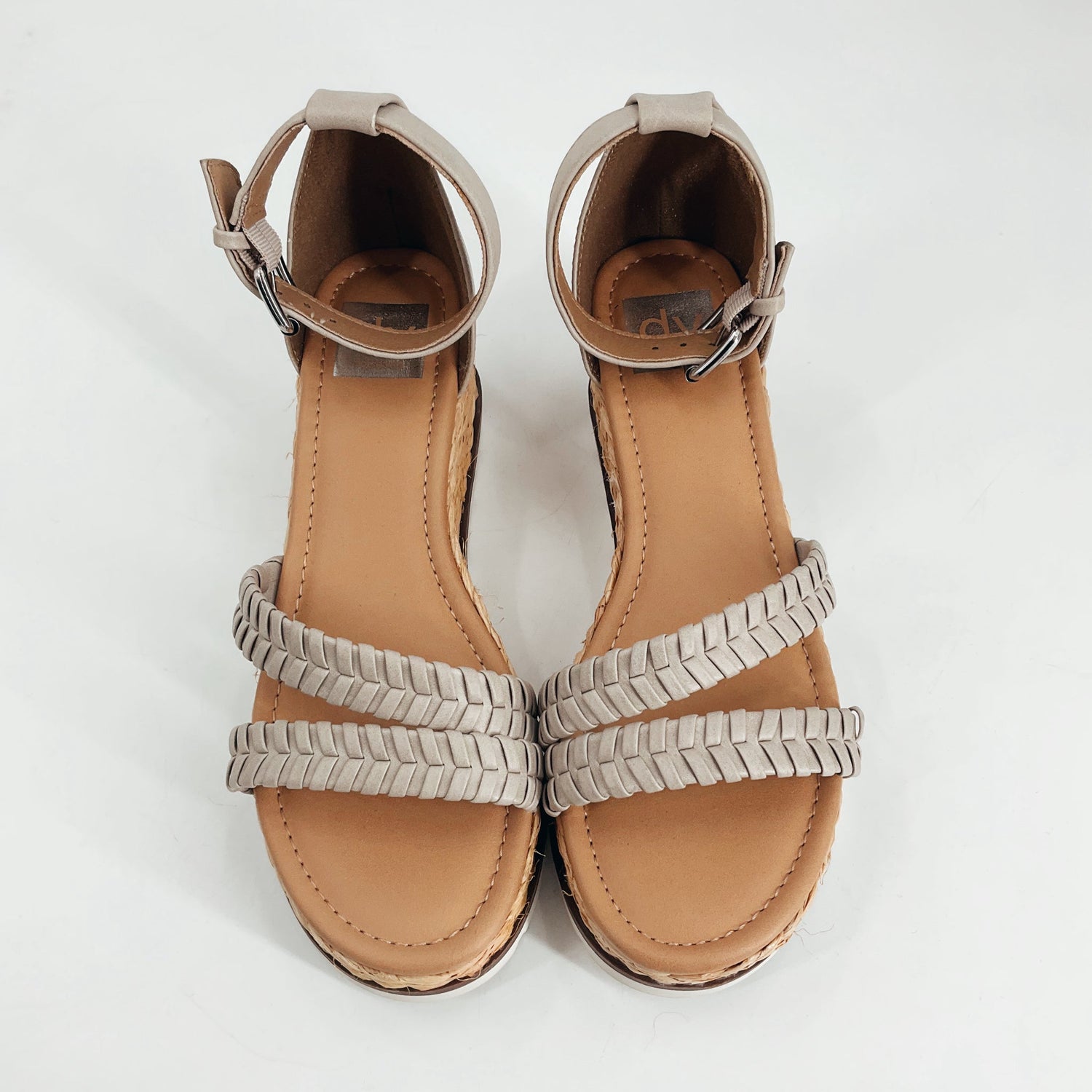 Dolce Vita Light Gray Pre-Owned Ladies Wedge Sandals - Size 6.5 - Margaret’s Fine Consignment