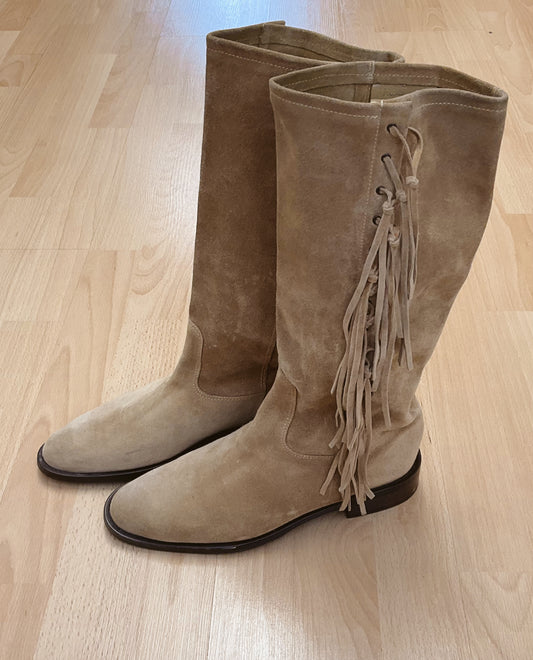 Coach Shoe Size 7 Tan Fringe Boots