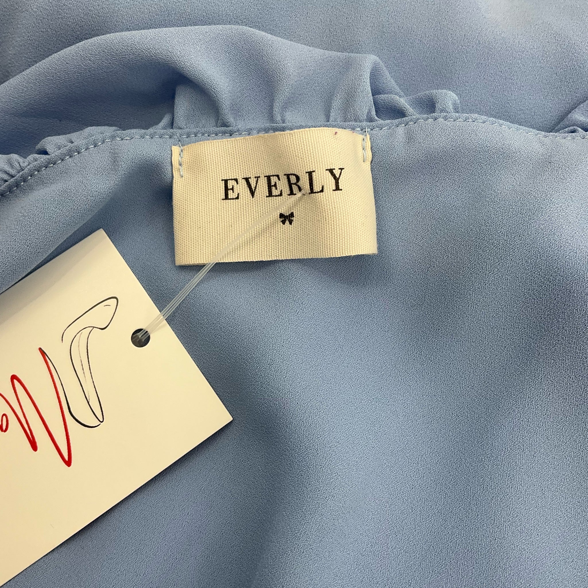 Everly Baby Blue Solid Dress Size Small - label