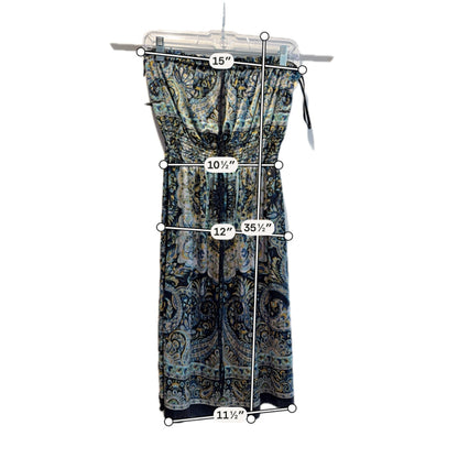 Classique Black/Blue Paisley Pre-Owned Ladies Dress - Size Small