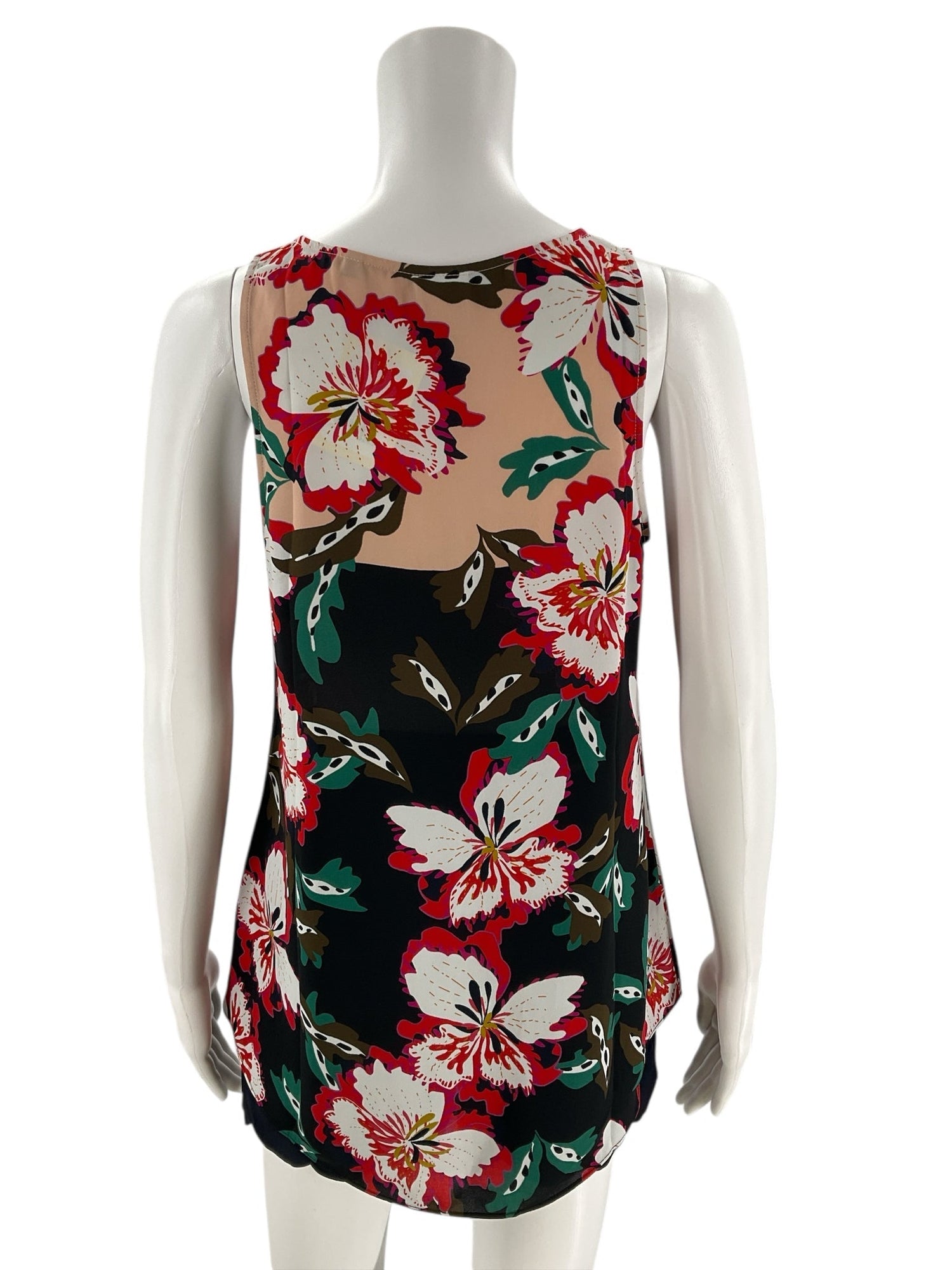 Cabi Pink/Red/Green/Orange Floral Ladies Top - Size Small - Margaret’s Fine Consignment