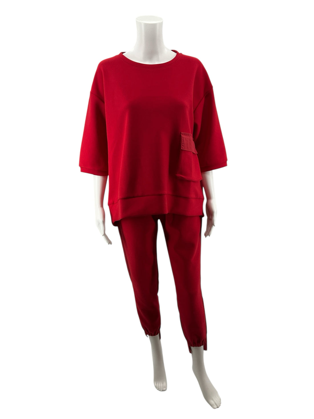 Joh Red Solid Ladies Pre-Owned 2PC Ensemble - Size Small