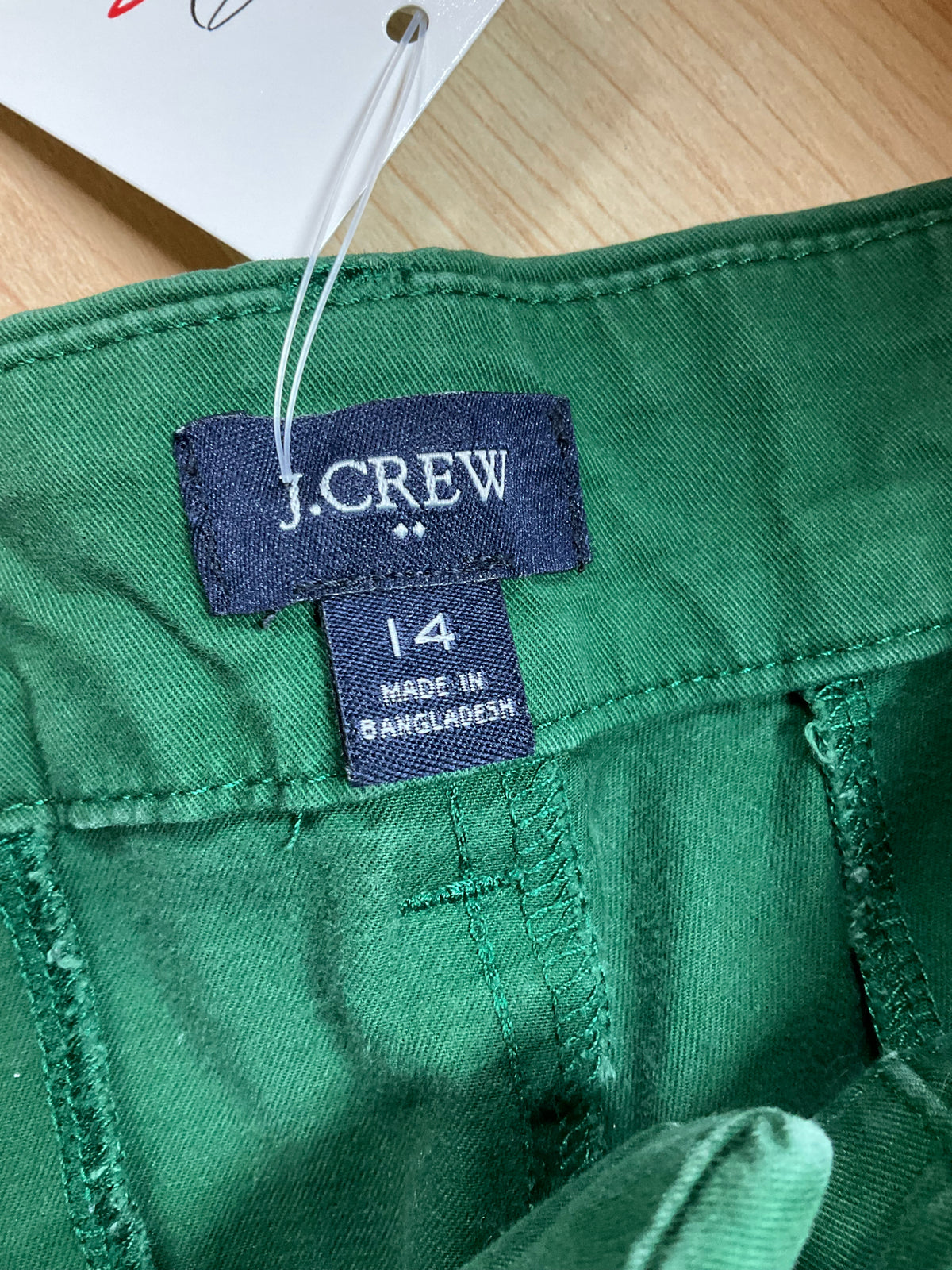 J. Crew Stretch Chino Shorts Size 14 Emerald Green - ONLINE ONLY