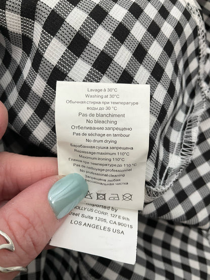 Lili Sidonio black/white Midi Gingham Check Drop Waist Midi Dress Size XS/S - Size XS/S