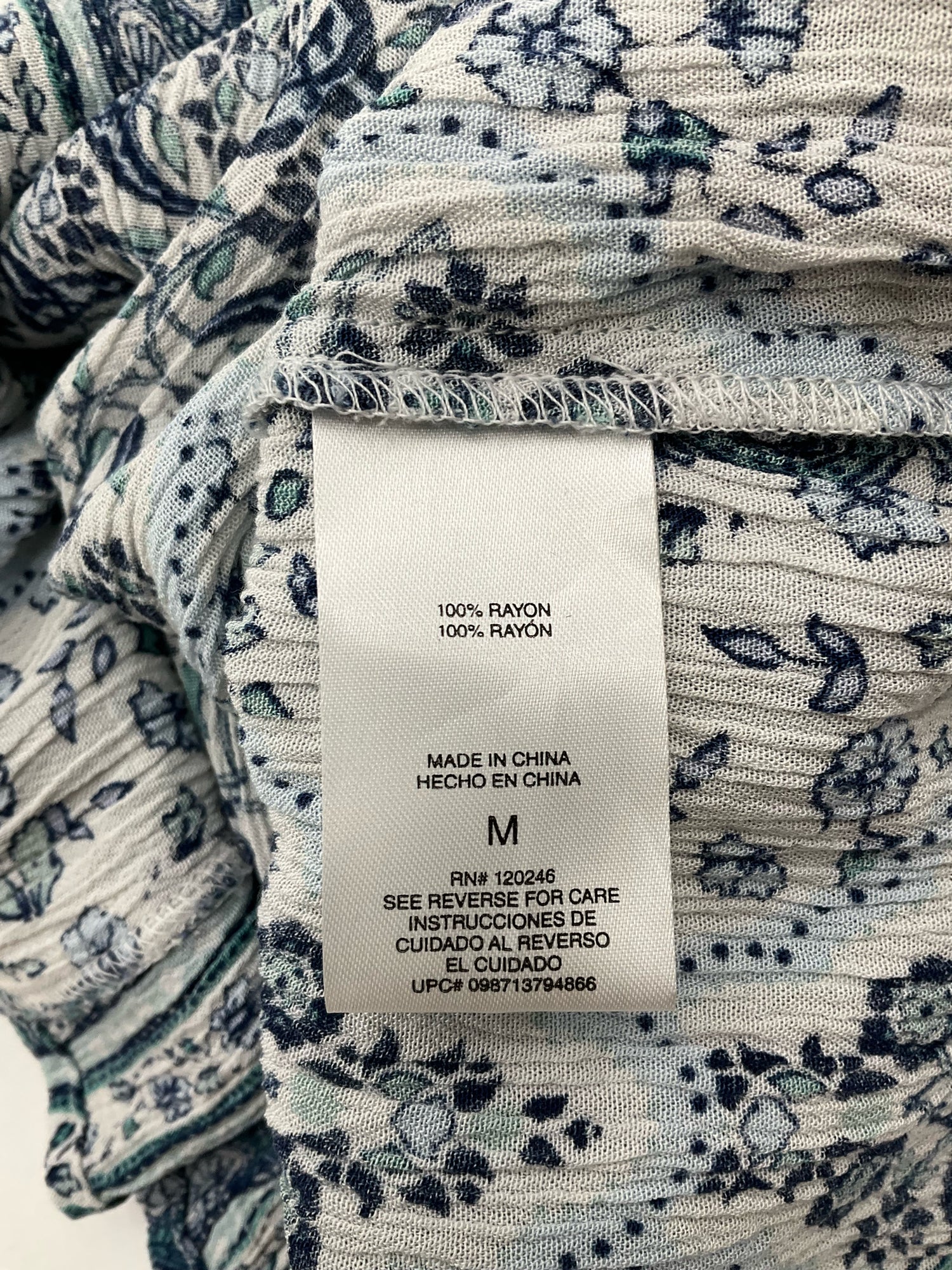 Wildflower white/blue/green Floral Floral Ruffle Cold Shoulder Sundress Size Medium - Size M