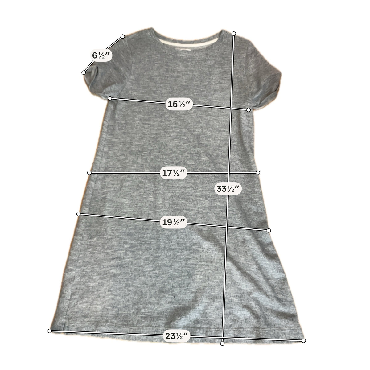 LOU &amp; GREY for LOFT Heather Gray T-Shirt Swing Dress Size Small