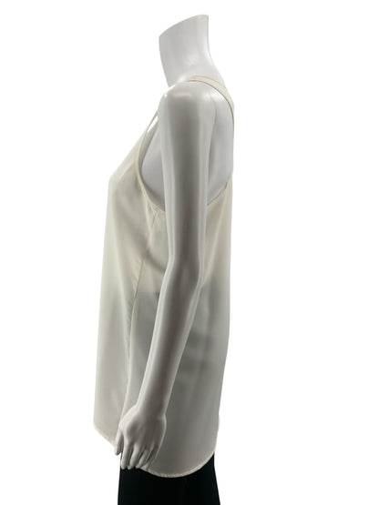 Abound Racerback High-Low Tunic Tank Top Cream Size Small