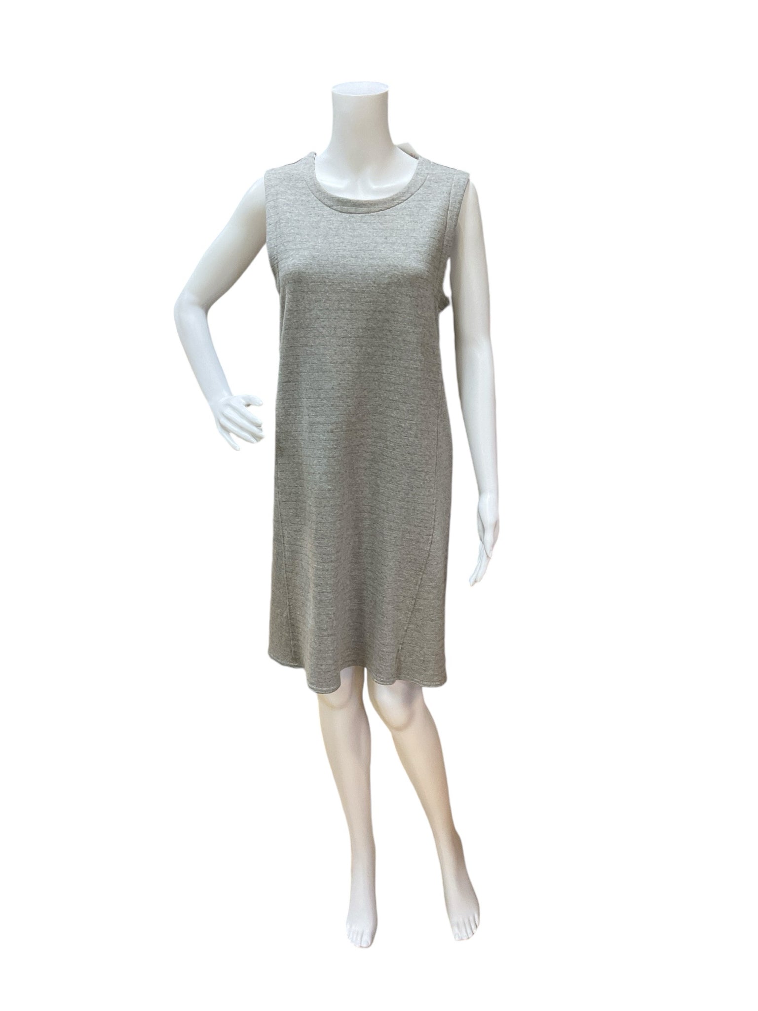 Theory Striped Terry Tent Dress Gray Sleeveless A-Line Shift Size Medium