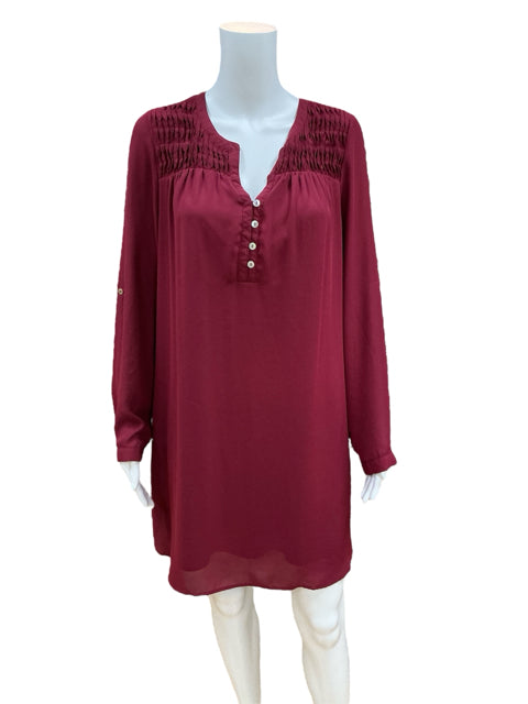 Danielrainn Size M Burgundy Solid Dress