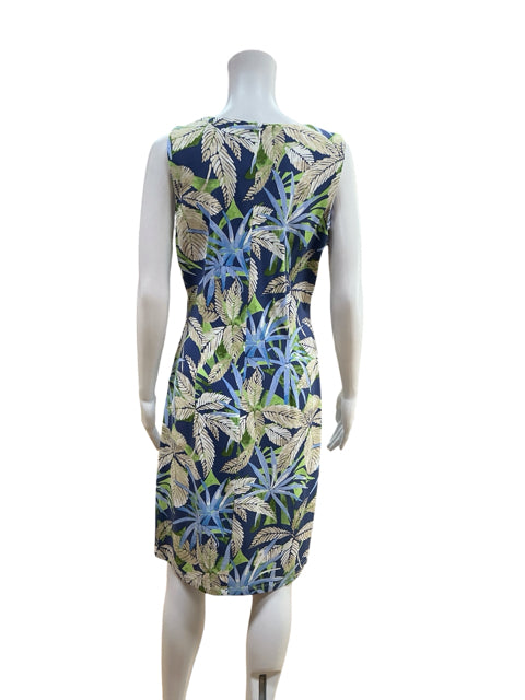J.McLaughlin Catalina Cloth Tropical Palm Print Sheath Dress Size Medium