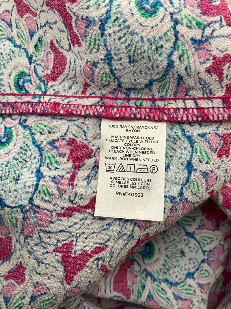 Loft Pink/Multi Floral Pre-Owned Ladies Top - Size Small