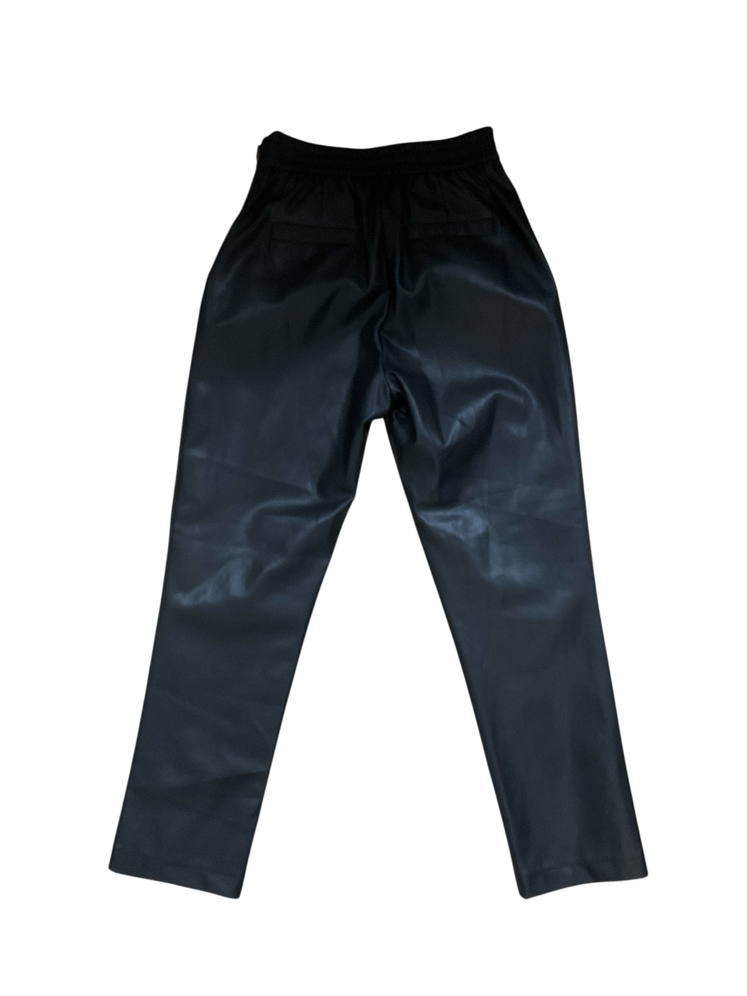 Greylin Black Pant Alani Faux Leather Pants Size Small Black High Rise Tapered Pleated - Size S
