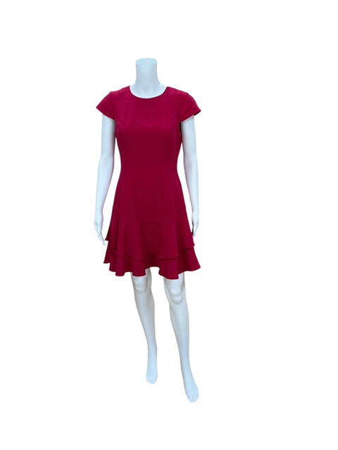 Eliza J Fuschia Solid Pre-Owned Ladies Dress - Size 6 - Margaret’s Fine Consignment