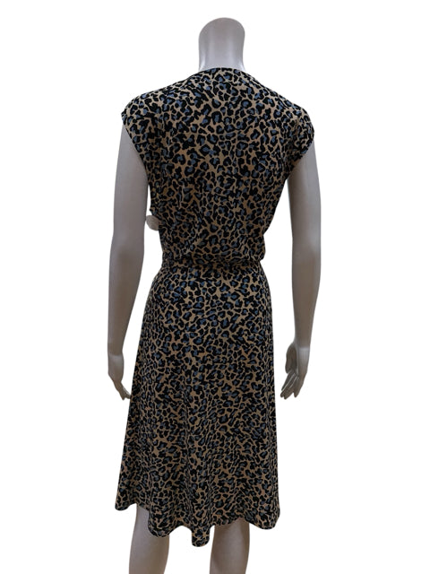 BCBGMAXAZRIA Animal Print Faux Wrap Jersey Dress Size Medium - ONLINE ONLY