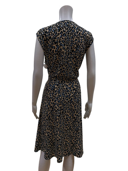 BCBGMAXAZRIA Animal Print Faux Wrap Jersey Dress Size Medium - ONLINE ONLY