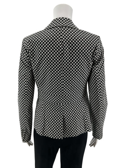 New York &amp; Company Geometric Cube Print Stretch Blazer Size 2