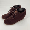 Toms Brown Suede Wedges Size 9