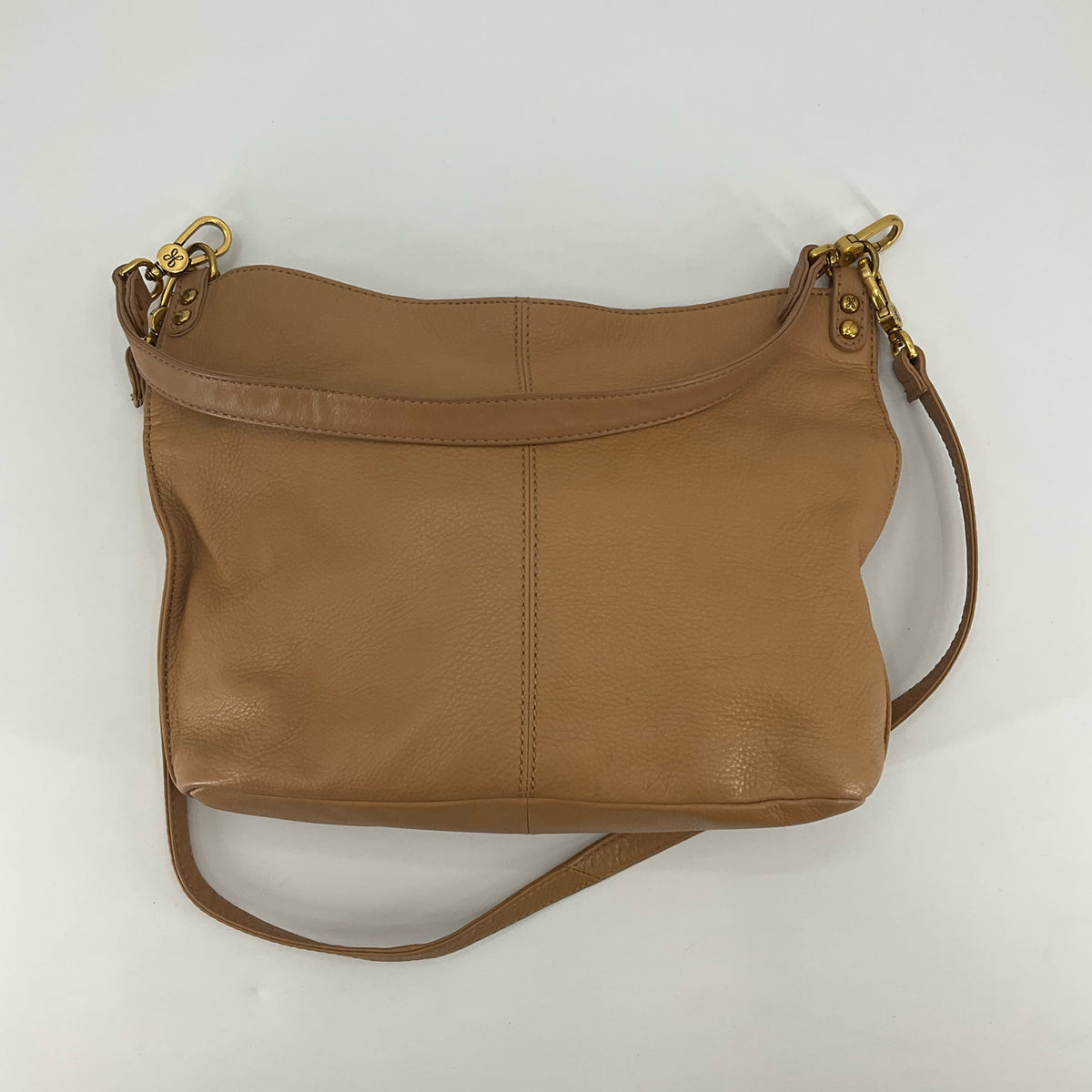 Hobo Cadence Tan Pebbled Leather Convertible Shoulder Bag Crossbody