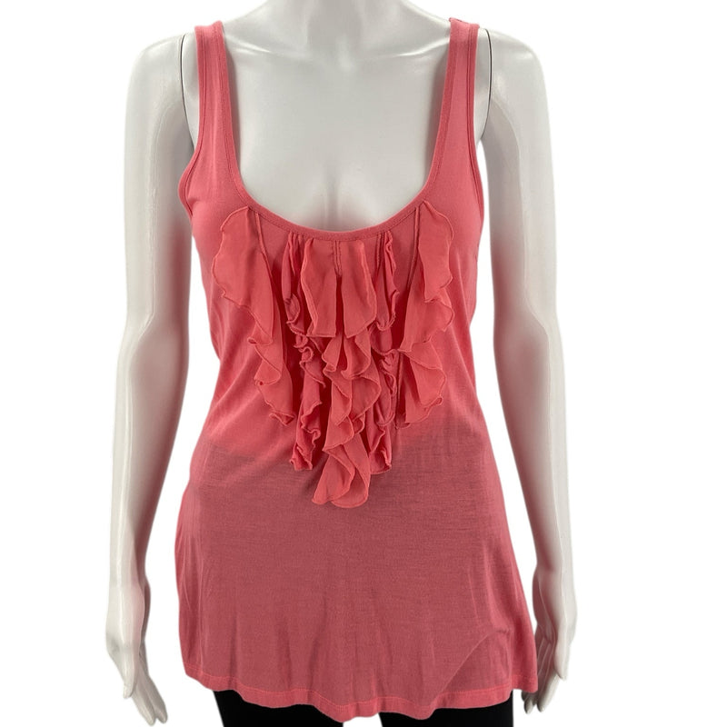 Express Coral Ruffle Pre-Owned Ladies Top - Size Small - Margaret’s Fine Consignment