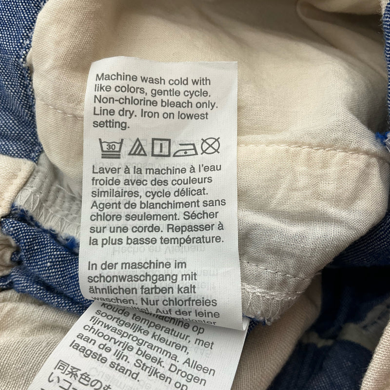 Madewell Cream/Blue Stripe Pre-Owned Pants - Size XXS - Margaret’s Fine Consignment