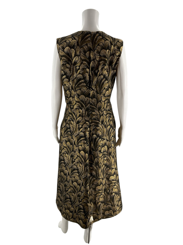 Anne Klein Black/Gold Spade Pre-Owned Ladies Dress - Size 12