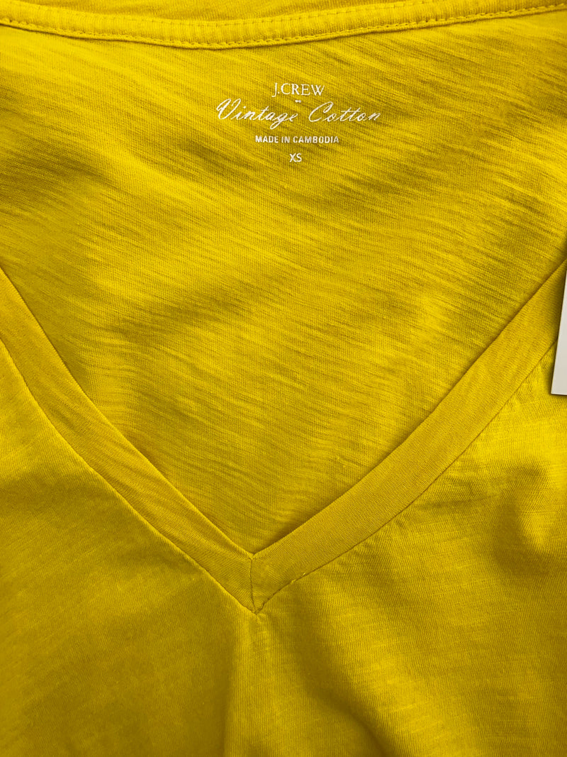 J Crew Yellow Solid Pre-Owned Ladies Top - Size XS