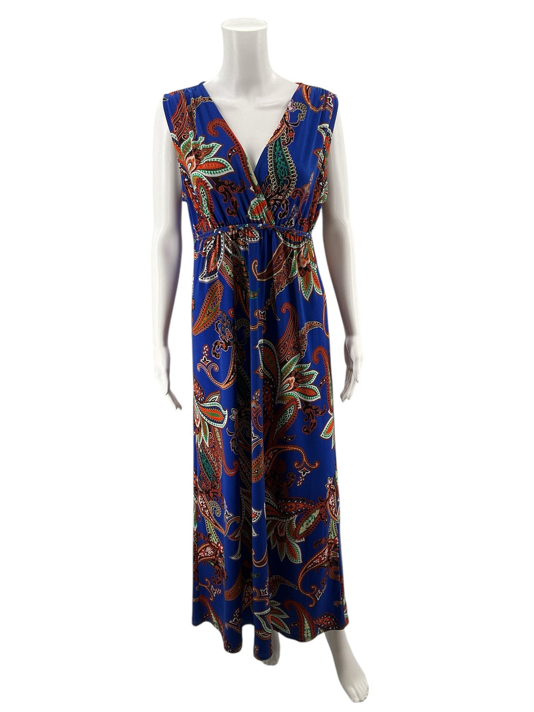 Philosophy Blue/Orange Floral Pre-Owned Ladies Dress - Size Large Petite - Margaret’s Fine Consignment