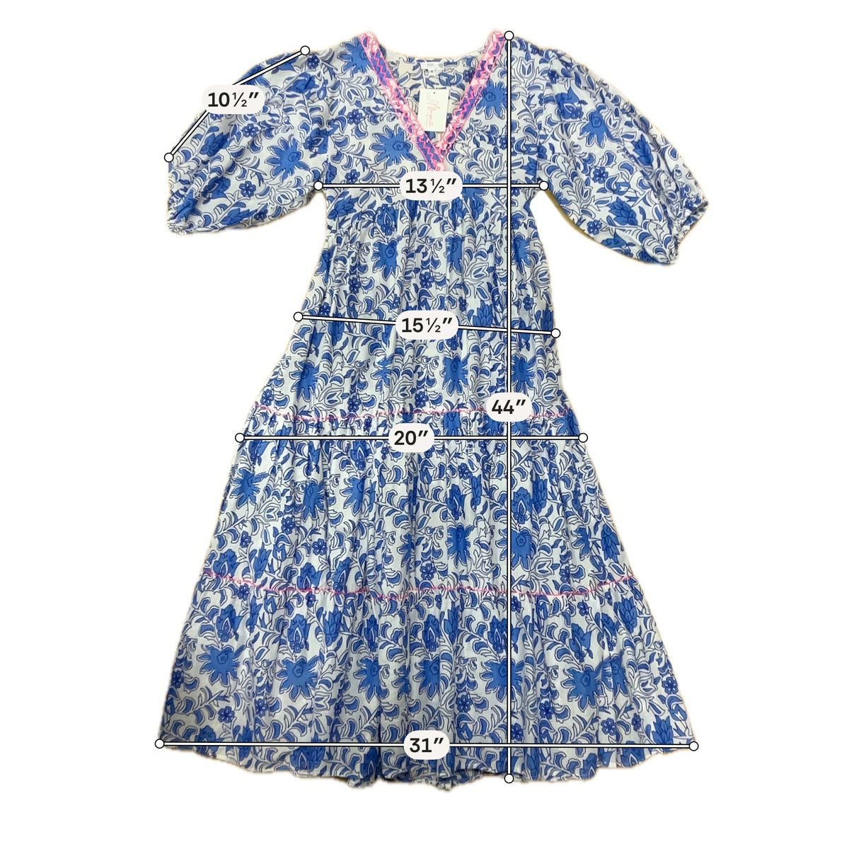 Debbie Katz South Beach Tiered Floral Cotton Mini Dress Size Small - ONLINE ONLY